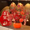 Housewarming Persimmon Ornament Set: Good Fortune Figurines for New Home Gifts and Moving-in Celebrations
