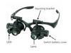 Headband Led Light Glasses Magnifier 10x 15x 20x 25x Dual Eye Loupe Lens For Watchmaker Jewelry Optical Lens Glass Magnifier