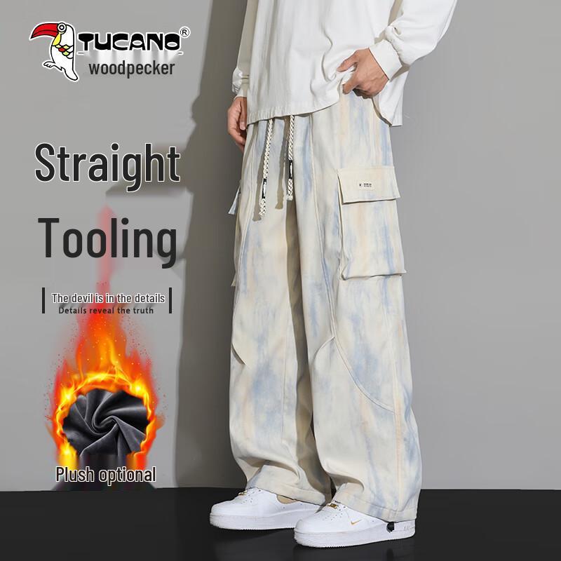 Tucano Men's Tie-Dye Straight Leg Casual Workwear Pants