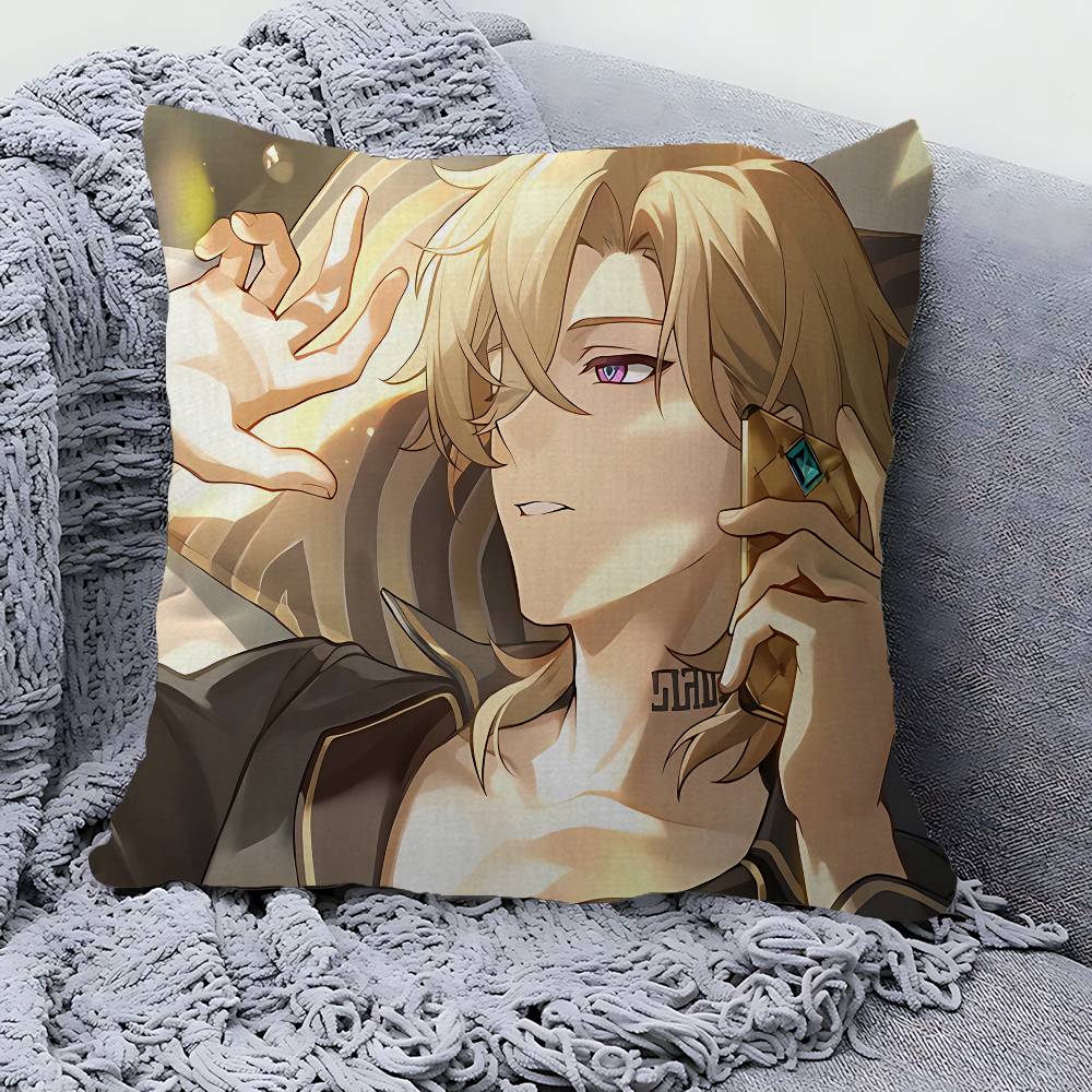 Game Honkai Star Rail Aventurine Pillow Gift Home Office Decoration Bedroom Sofa Car Cushion Cover Case X