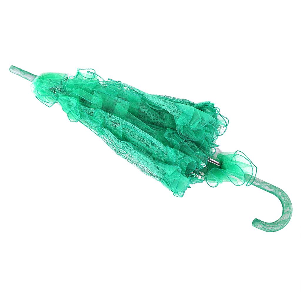 Brude blonder bomull paraply for bryllupsfester Dansefotografering Prop (Grønn)