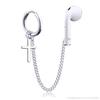 Stylish Wireless Earphones Titanium Steel Protective Chain Earrings for AirPods