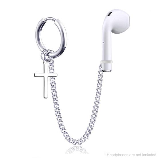 Stylish Wireless Earphones Titanium Steel Protective Chain Earrings for AirPods