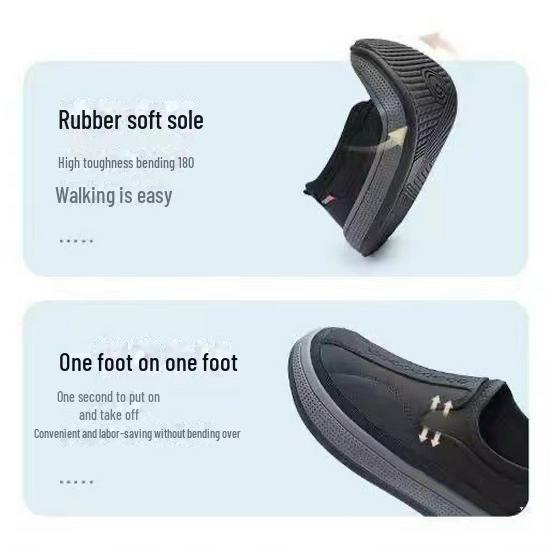 RK Atmungsaktive Freizeitschuhe für Herren mit dicker Sohle für mittleres und älteres Alter – langlebig und bequem zum Gehen und Fahren