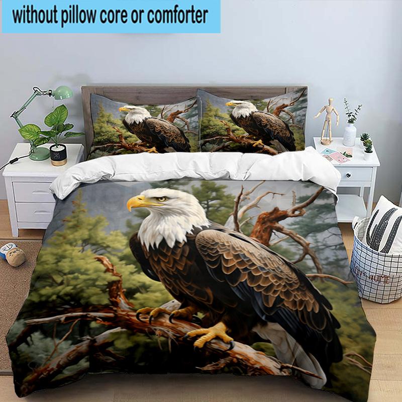 American Freedom Spirit 3pcs Bedding,Including 1pc Duvet Cover And 2pcs Pillowcases Perfect for Christmas,Ideal for Bedroom, Dormitory