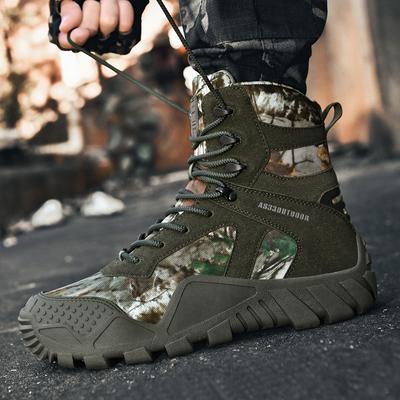 Botas de senderismo para hombre, botas tácticas militares, botas de desierto para exteriores, botas de trabajo ligeras para hombre, botas de combate para motocicleta antideslizantes e impermeables