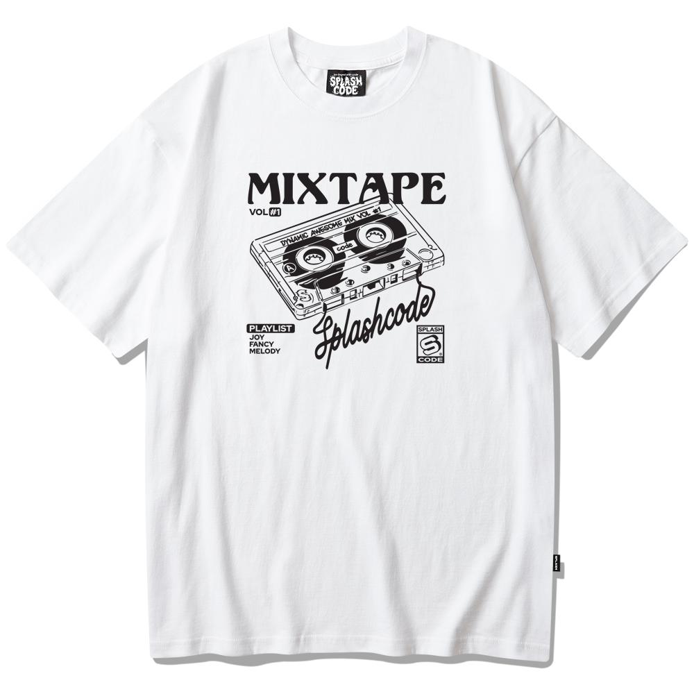 Seupeullaesikodeu Bílé tričko s krátkým rukávem - Mixtape