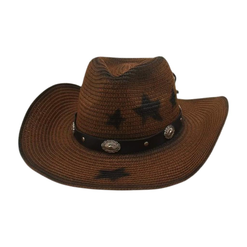Sunscreen Sun Hat Vacation Sun Hat Outdoor Western Hat Cowboy Beach Seaside Summer Shade Straw Hat
