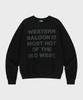 THEVINYLHOUSE Old West Typo Sweatshirt Black