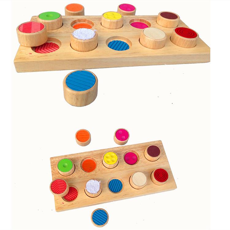 Wooden Sensory Touch Board For Toddler Color Recognition And Cognitive Development