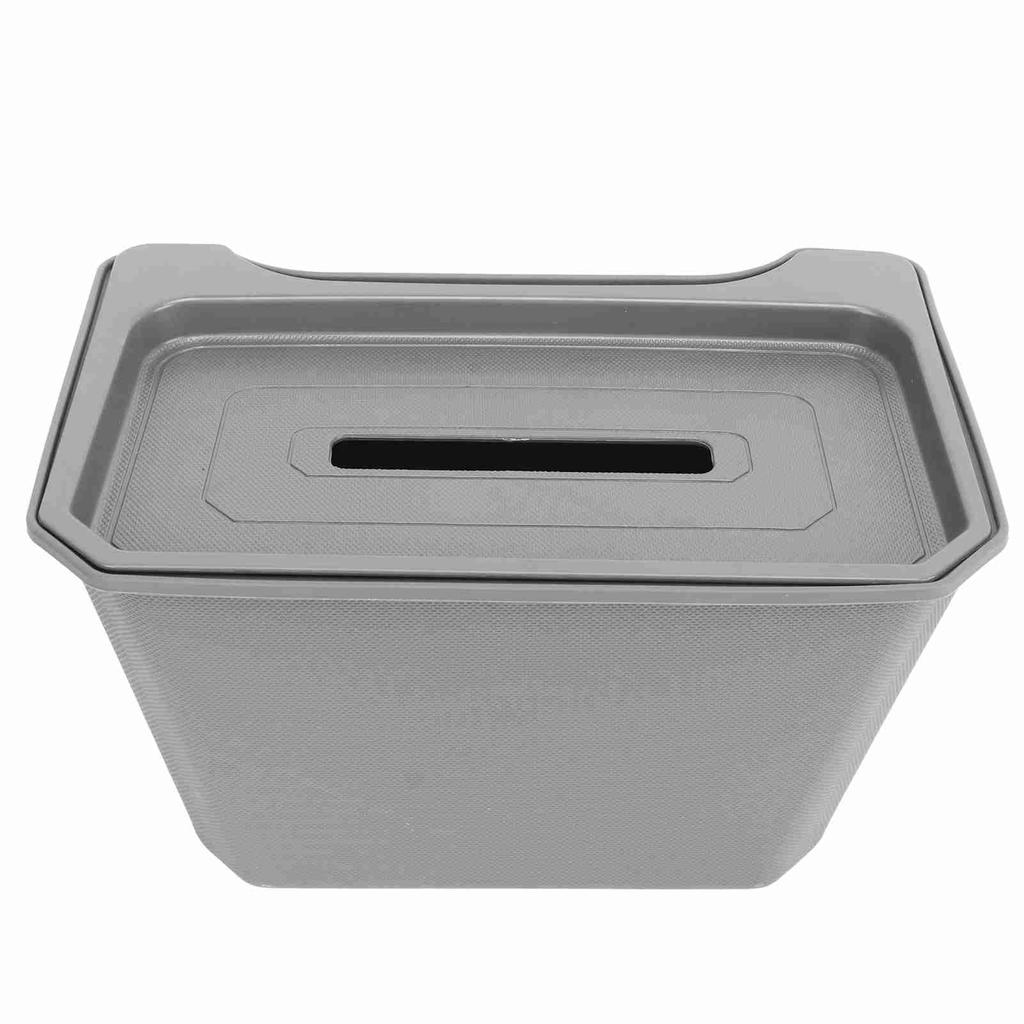 Car Rear Storage Box Large Capacity Slip Resistant Row Seat Organizer Container Replacement For Tesla Model Y Grey