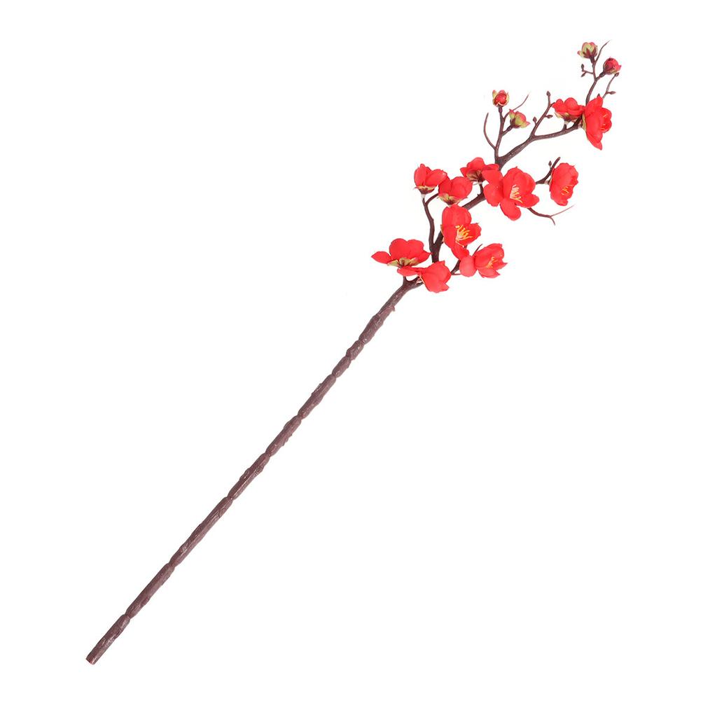 5Pcs 60Cm Realistic Artificial Plum Blossom Silk Flowers Wedding Party Home Decor Garden Office Coffee House Bedroom Courtyard