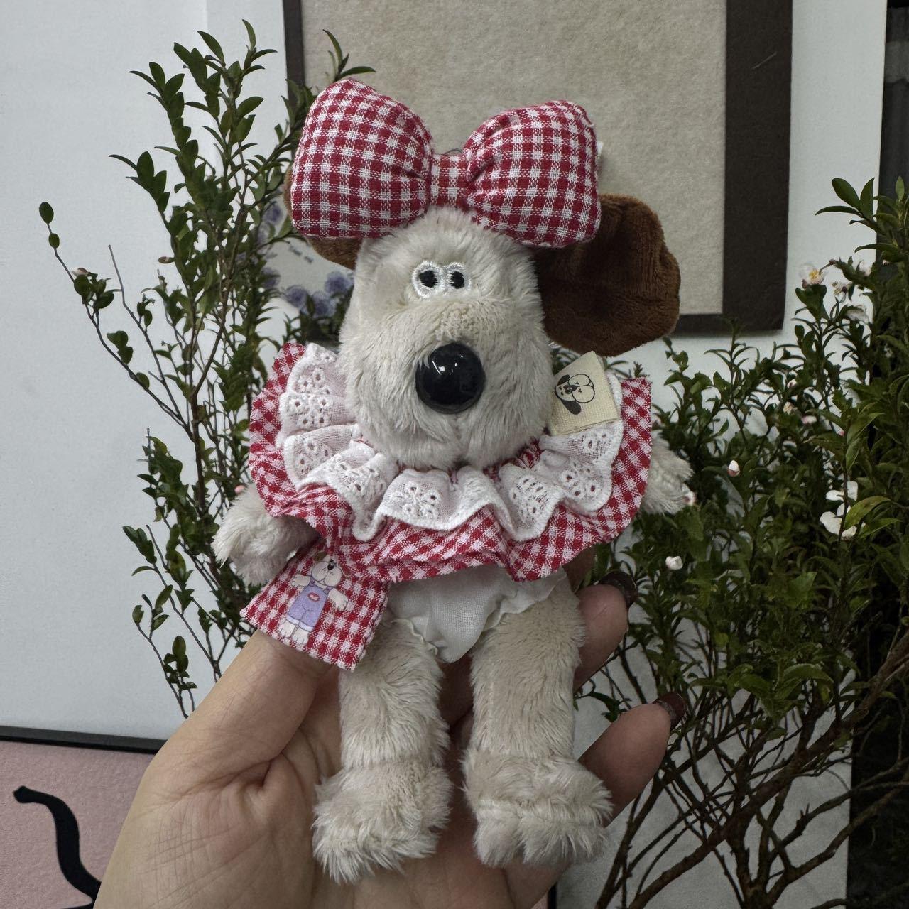 

Плюшевый брелок «Клетчатое платье Принцессы» - Милая мультяшная кукла с кружевной отделкой 13cm Keychain красный