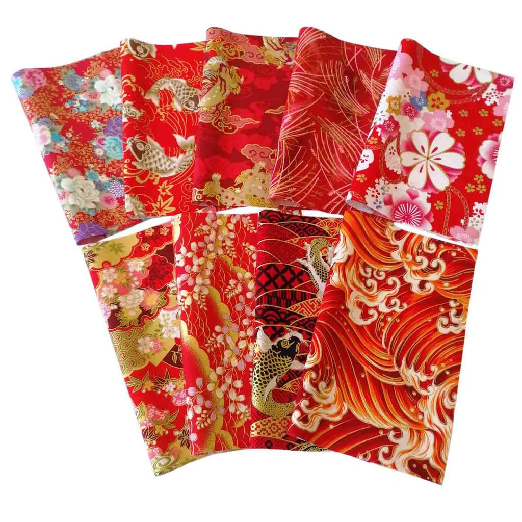 DONLAONE Kimono Scrap Japanese 25 x 20 35 Pieces Set, Pattern, cm,