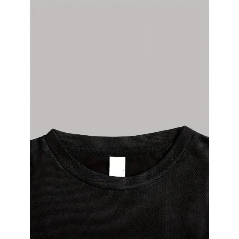 Casual Men'S T-Shirt with a Stylish Round Neck, Short Sleeves, Streetwear Design