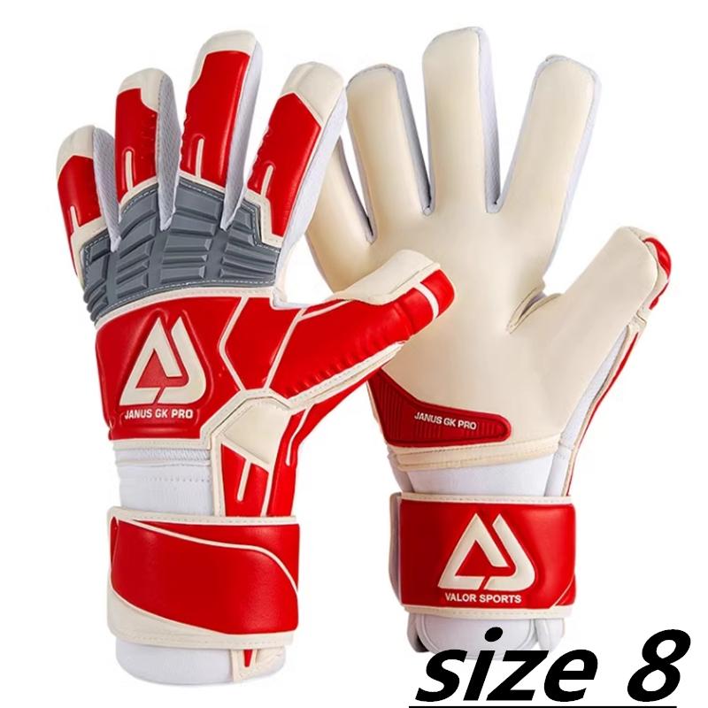 

Профессиональные вратарские контактные латексные перчатки без защитных пальцев по внутреннему шву, износостойкие футбольные вратарские перчатки для взрослых SIZE 8