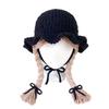 Moda Dziecięca Dziewczęca Peruka Pleciona Pasek Podbródkowy Czapka Dzianinowa Kapelusz Bucket Rekwizyt do Zdjęć