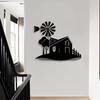 1pc Rustic Windmill Metal Wall Art, Weatherproof Iron Sculpture for Patio Garden Fence, New Year Easter Farmhouse Decor