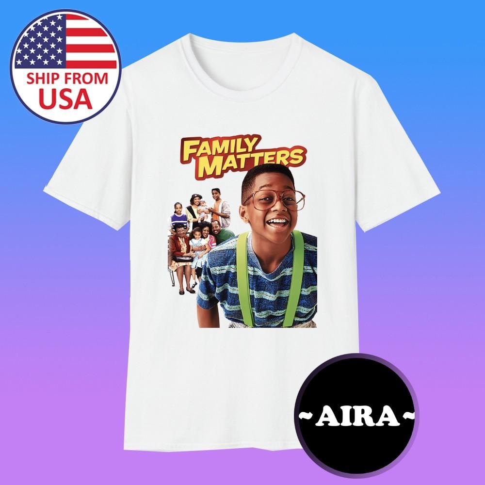 Family Matters Retro Funny TV Show Men s White Size S-5XL 2XL