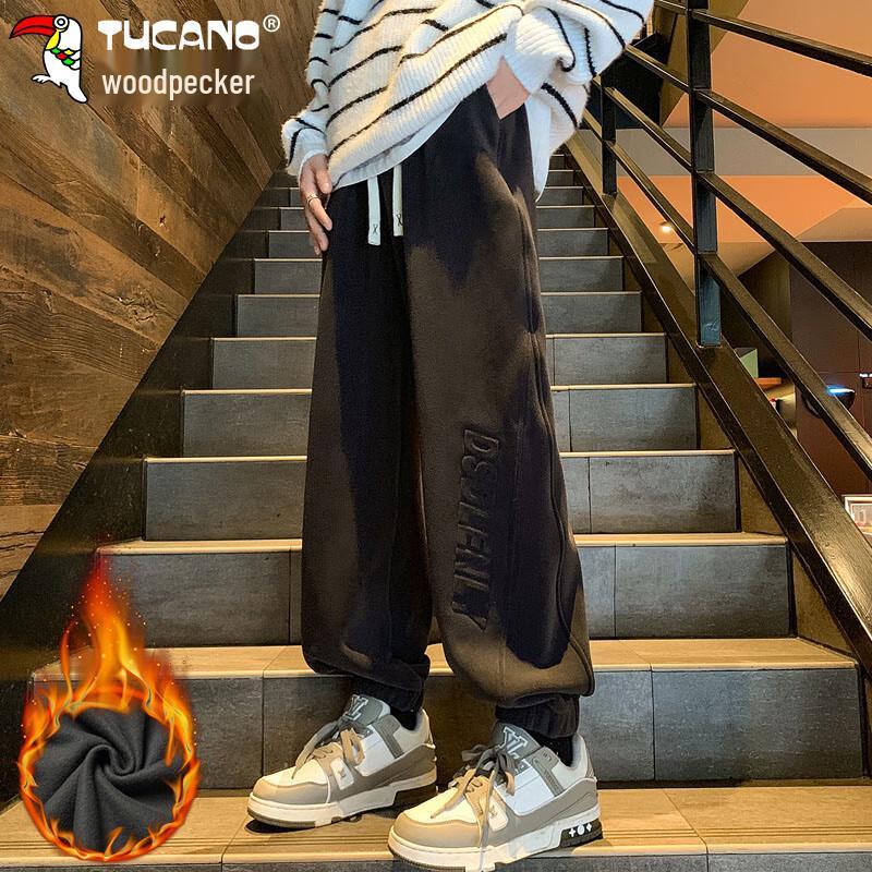 Tucano Men's Autumn/Winter Fleece-Lined Jogger Pants