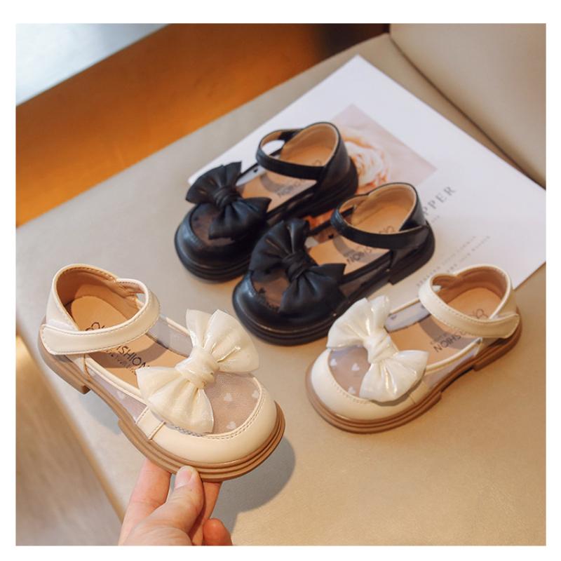 Girls Shoe Kids Shoe Infant Girl Sandal Spring New Mesh Breath Princess Style Bow Children Leather Shoes Zapatos Princesa Niña