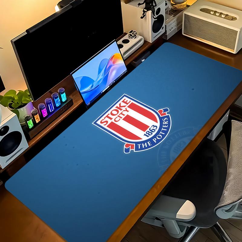Stoke City F.C Print Cushion Non-slip Laptop Tablet Big Mousepad XXL Mat Mini PC Playmat With Lock edge