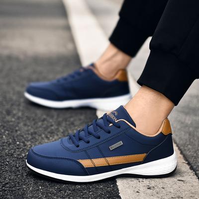 Moda masculina sapatos primavera outono impermeável caminhada tênis lazer masculino couro calçados esportivos antiderrapantes tênis para homens