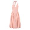 European and American women's clothing summer explosion temperament sexy Spice girl style waist hanging neck big pendulum long dress