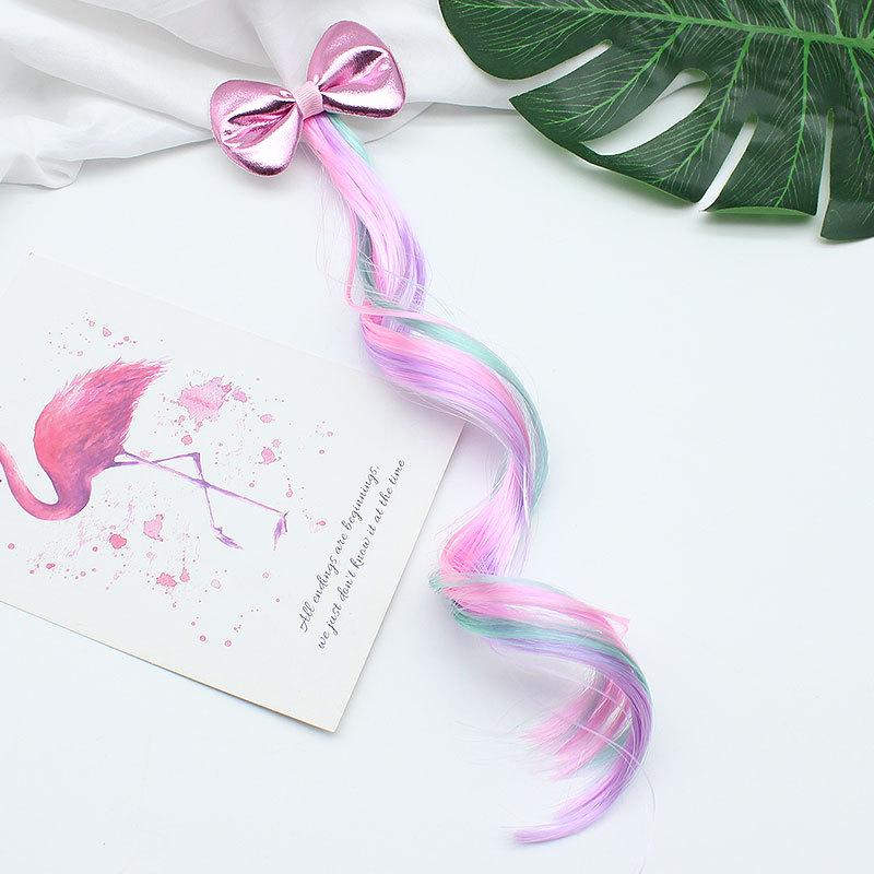 Colorful Bow Baby Headdress: Wig Hair Clip Accessories for Babies and Children