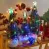 Green Christmas Tree Night Light Mini Artificial Xmas Trees Ornaments  Party Favors