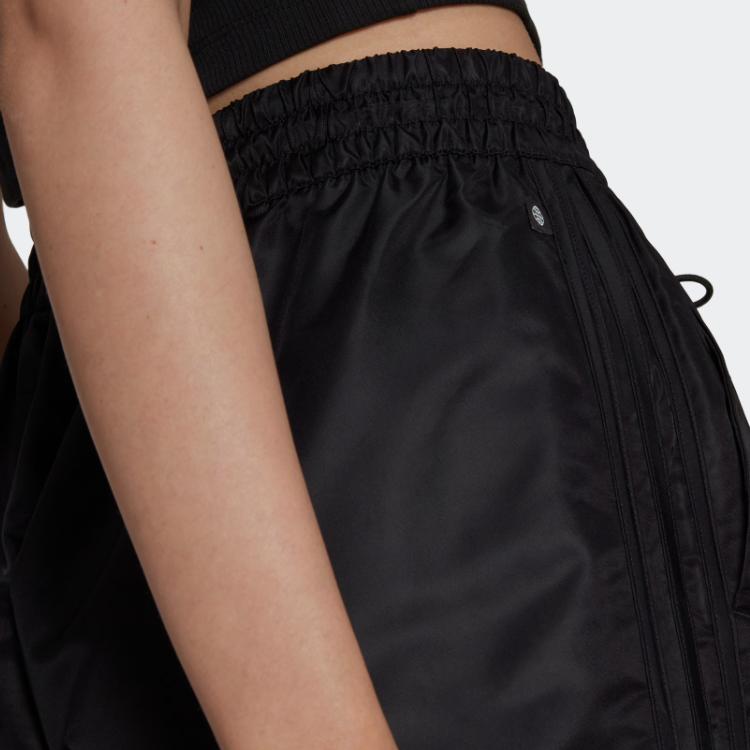 Adidas Originals Trefoil Solid Color Pocket Logo Joggers With Drawstring Cuffs Women Bottoms Black HL9067