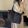 Nylon Tote Bag Women Large Capacity Shoulder Bag with Side Pockets and Adjustable Handle