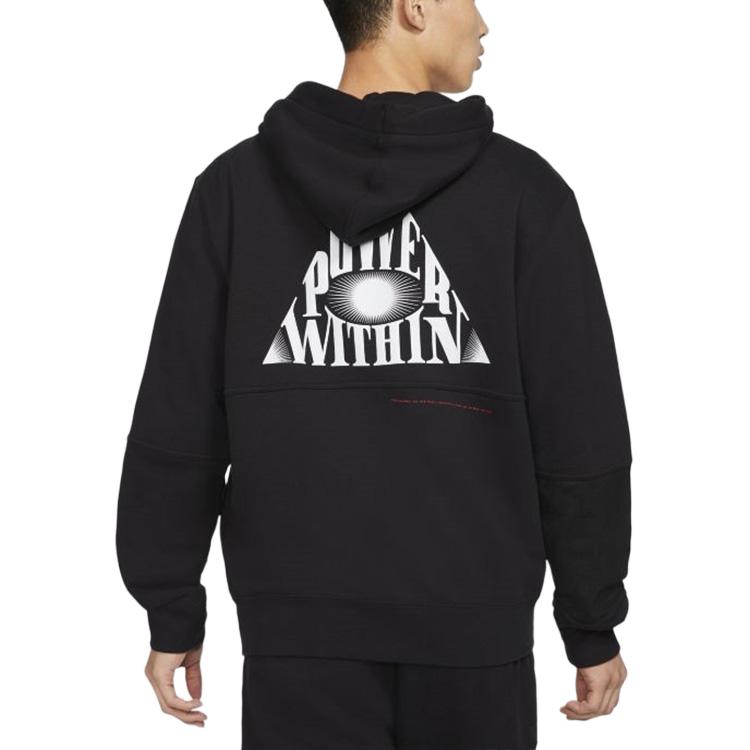 Nike Kapuzen-Sweatshirtjacke mit durchgehendem Reißverschluss für Herren Oberteile Schwarz CK6742-010