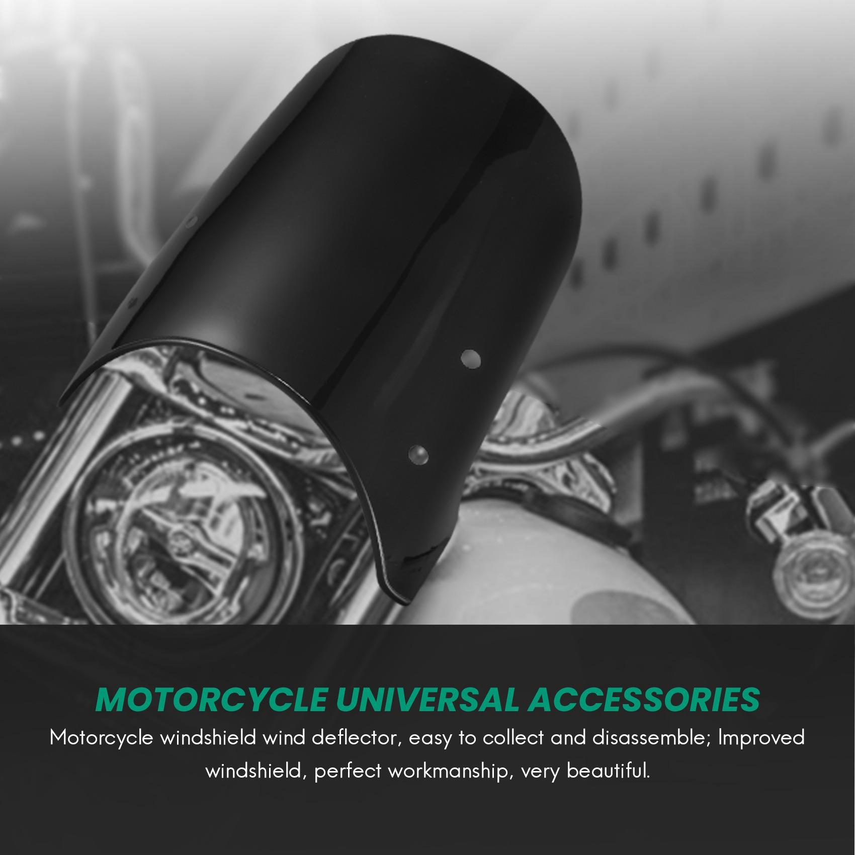 Authentic Airflow Adjustable Universal Motorcycle Headlight Windshield Windscreen Wind Deflector Motorcycle Universal Accessorie чёрный