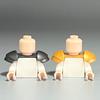 Compatible With 37641 Minifigures Medieval Series Double Shoulder Armor Deep Silver Gray Gold Parts Domestic Accessories Diy