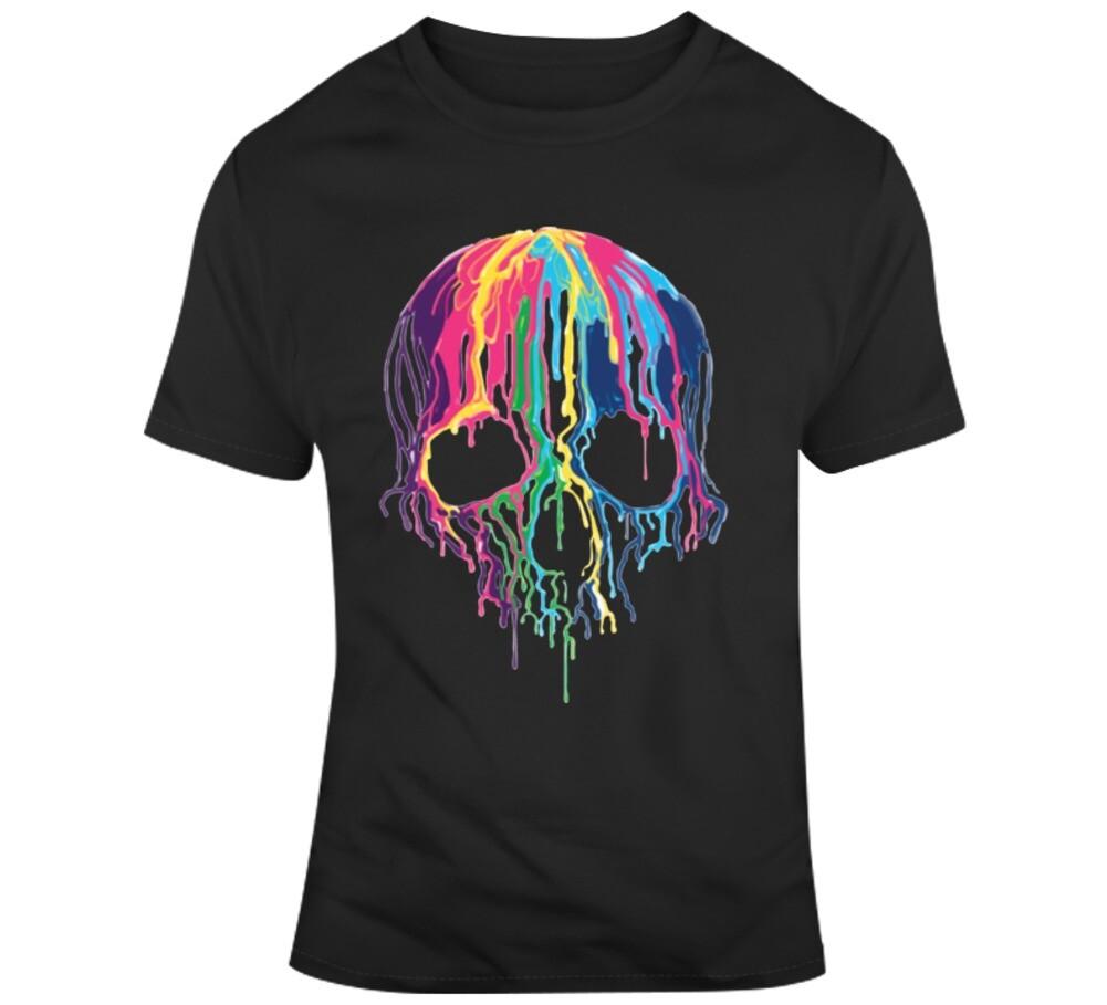 

Melting Rainbow Skull T Shirt S разноцветный