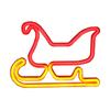 Christmas Sled Neon Light LED Shaped Light Household Bedroom Decoration Holiday Outdoor Decoration Small Night Light