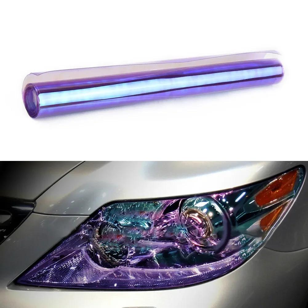 LILA Chamäleon Auto Styling Scheinwerfer Rückleuchten Durchscheinende Folie Lichter Eingeschaltet Ändern Farbe 12"X24"In Autofolienaufkleber