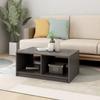 Coffee Table Gray 75 X 50 X 33.5 Cm Solid Pine Wood
