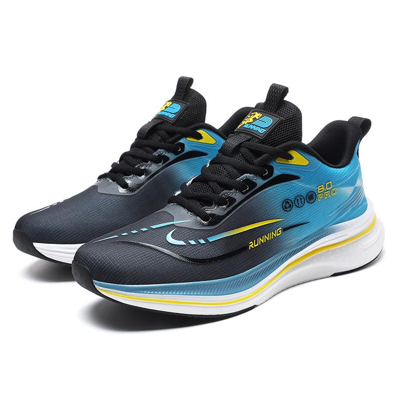 

TUINANLE Мужские кроссовки для бега с сетчатой поверхностью, дышащие, нескользящие, легкие, баскетбольные кроссовки для женщин, для отдыха на открытом воздухе, спорта 45 синий