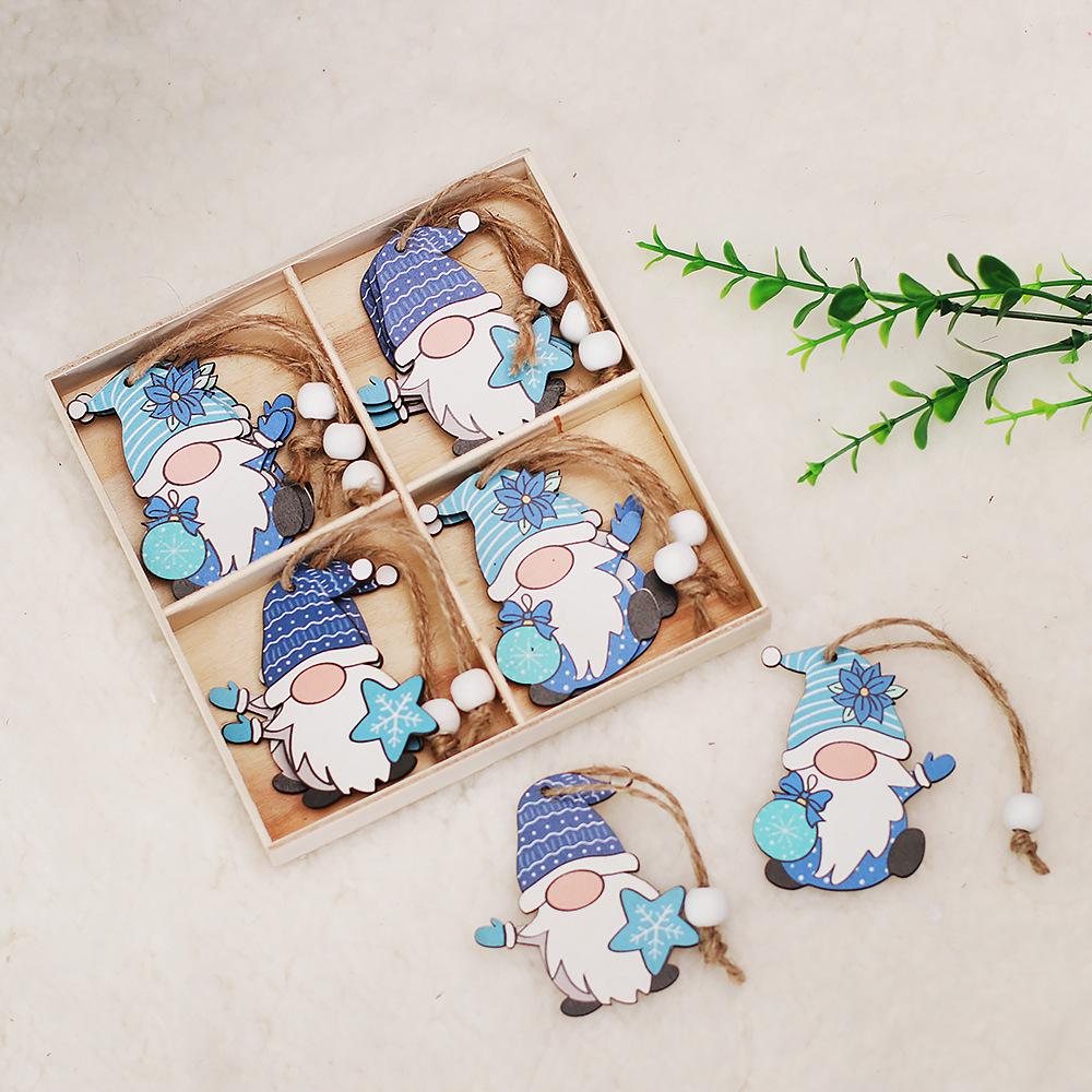 Wooden Christmas Ornaments Hanging Pendants Christmas Tree Decoration For Home New Year