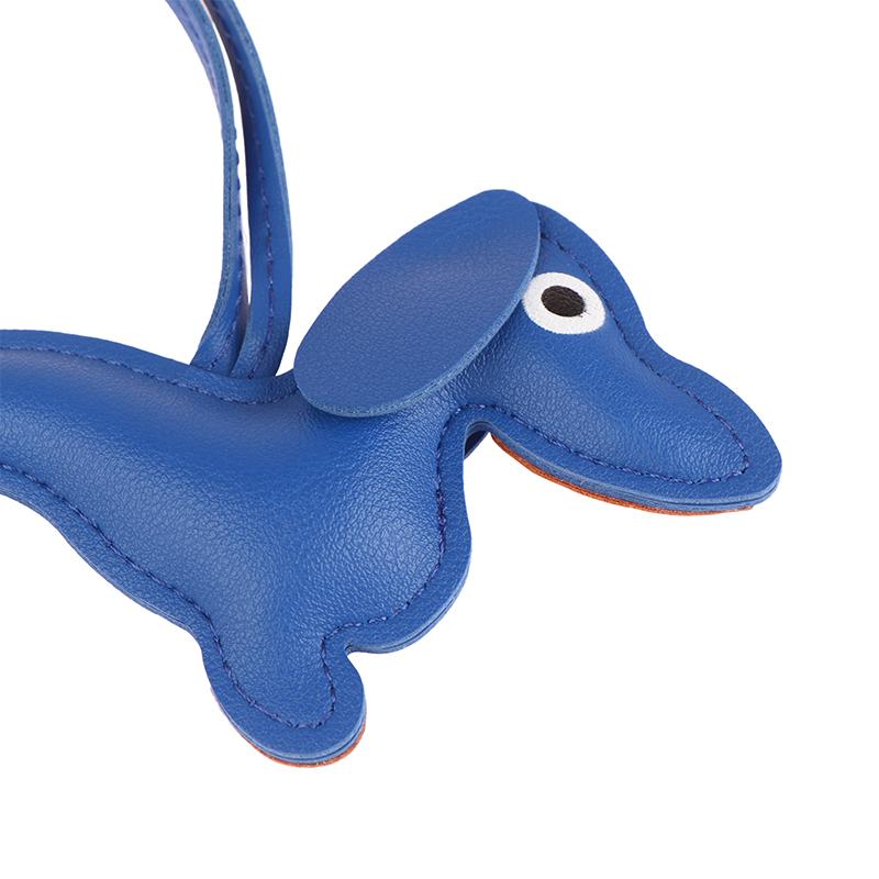 1Pc Men'S Car Dachshund Keychain Pu Leather Dog Keychains  For Women
