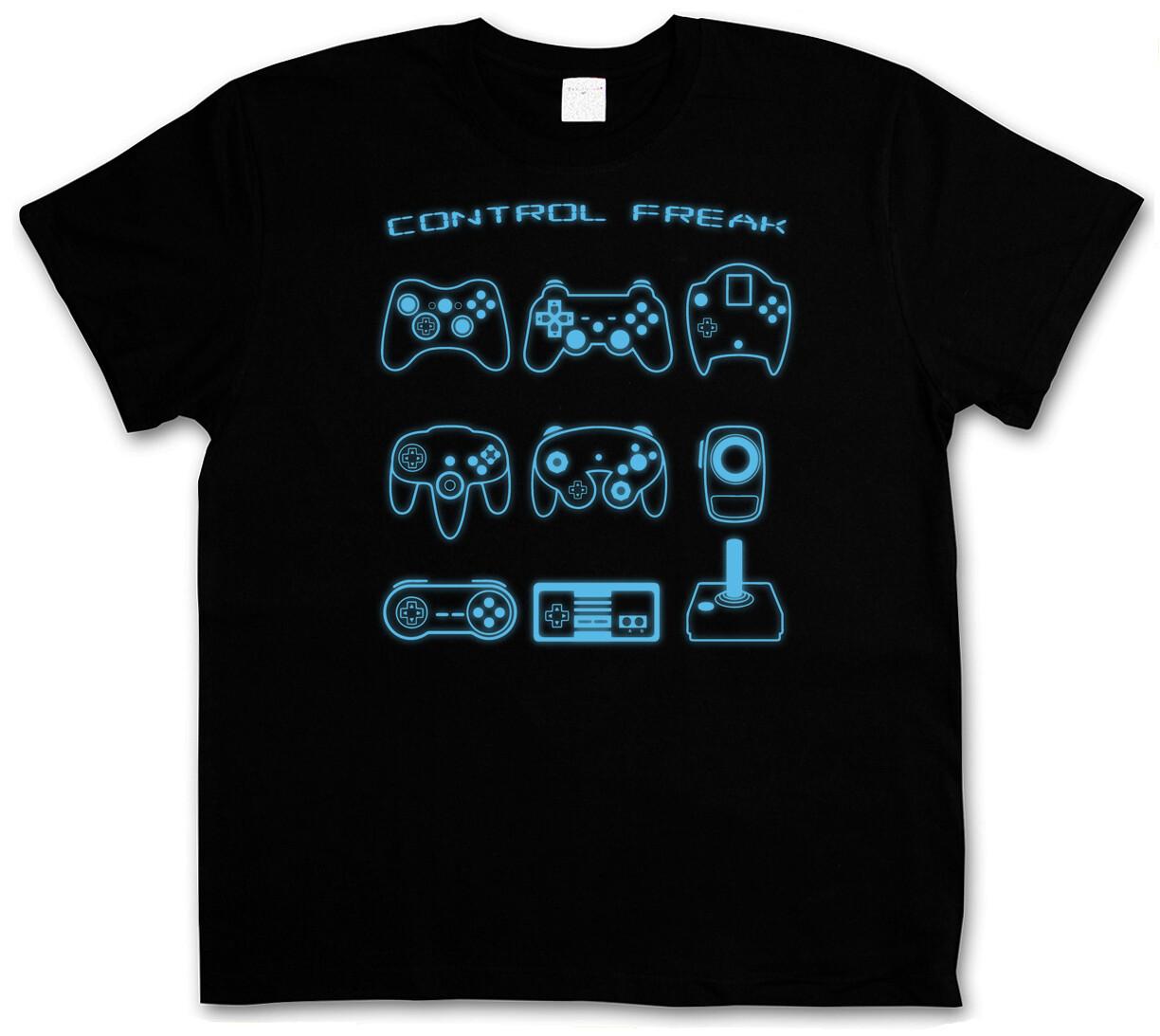 CONTROL I T-SHIRT Video Game Controller NES Evolution Joystick Gamepad- S