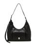 Jillstuart Acc [Lune] Lune Push-Lock Detail Leather Shoulder Bag L Black
