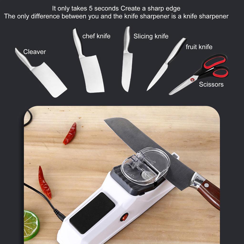 USB Electric Knife Sharpener Multifunctional Automatic Knife Sharpener Quick Sharpening & Polishing Kitchen Tools