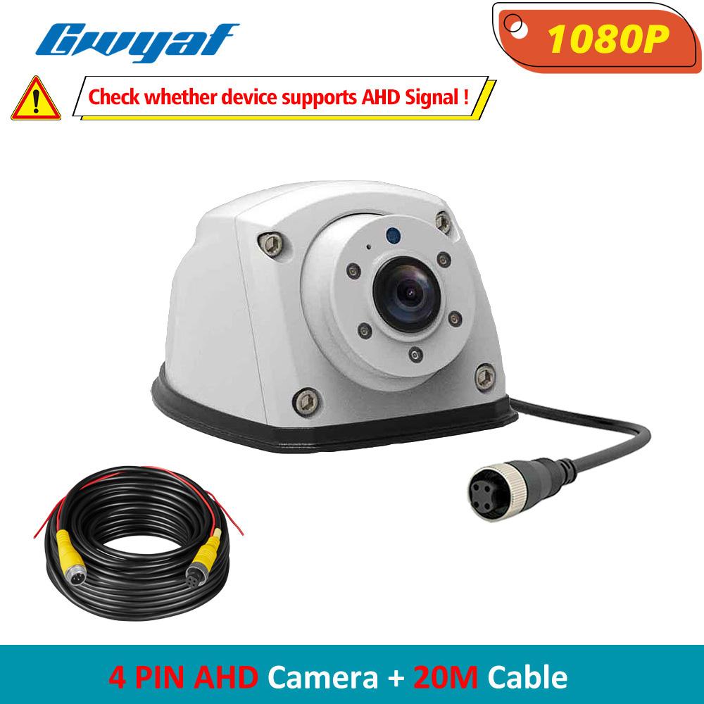 Gwyaf White Trailer Truck Camera AHD1080P Mini Front/Side Reversing Camera Wide View Angle Fifth Wheel/RV Camper Parking Camera
