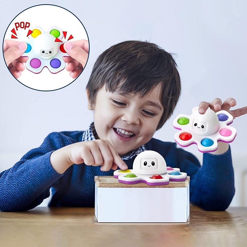 Antistress Push Bubbles  Fidget Spinner for Kids and Adults Face-Changing Sensory Toy for Autistic Children Anxiety Relief Gifts