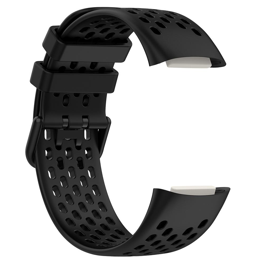 

For Fitbit Charge 6/Charge 5 Replacement Wrist Band Breathable Silicone Smartwatch Strap Dark Purple