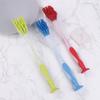 Multifunctional Pot Cleaning Brush Vertical Dishwashing Brush Suction Cup Type Plastic Long Handle Sink Cleaning Scrub Brush