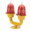 Marine Beacon Light Marine LED Strobe Light Double Head Emergency Warning Beacon Lights Red